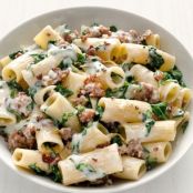 Rigatoni with Swiss Chard & Sausage