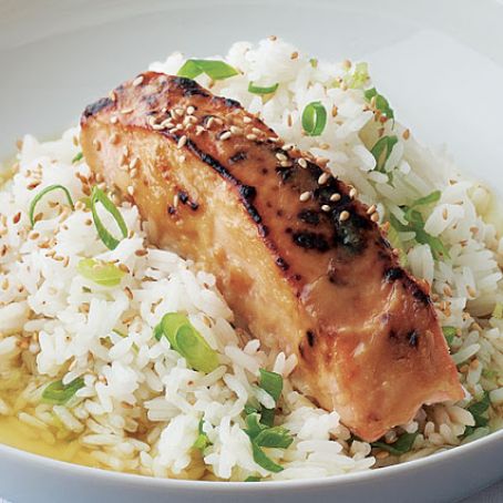 Miso-Glazed Salmon with Green Tea Rice