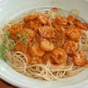 Shrimp Paprika with Linguine