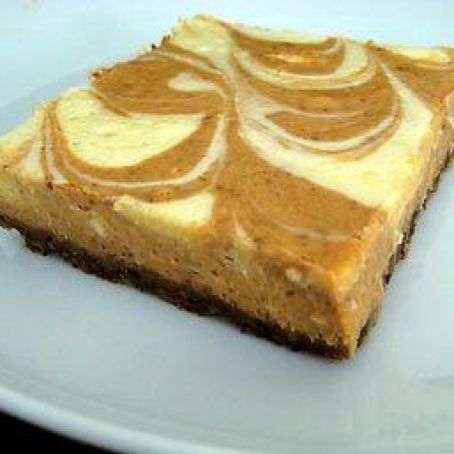 Pumpkin Swirl Cheesecake Squares