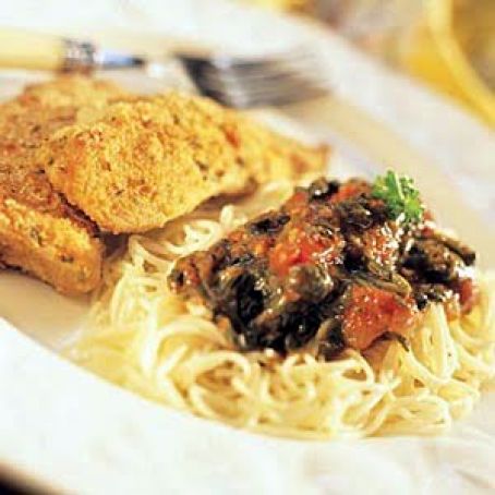 Chicken Dijonnaise With Angel Hair Florentine