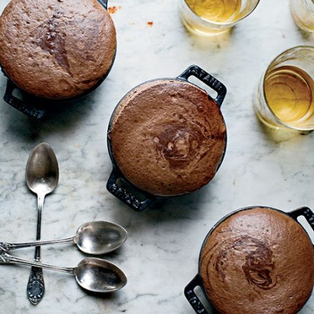 Double-Chocolate Soufflés