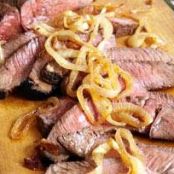 Marinated Steak with Caramelized onions