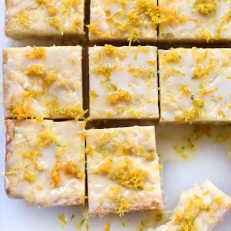 Glazed Citrus Butter Bars