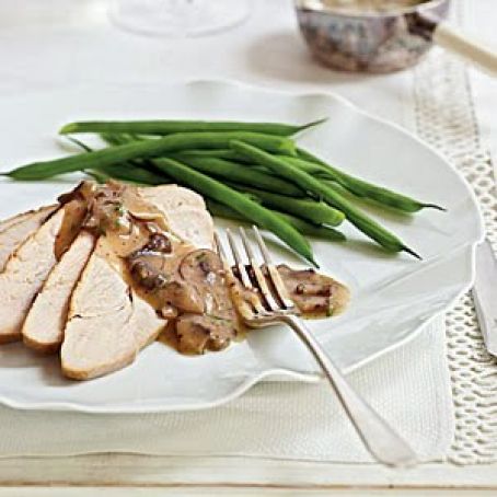 Maple-Brined Turkey Breast with Mushroom Pan Gravy (Cooking Light)
