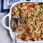 Multigrain Bread Stuffing with Sausage and Herbs