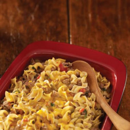 Meaty noodle casserole