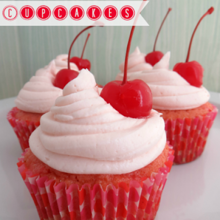 Maraschino Cherry Cupcakes