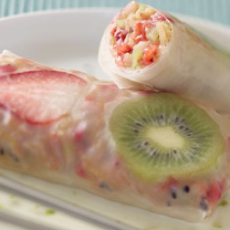 Jasmine Risotto Spring Rolls with Vanilla Dipping Sauce - Vegan