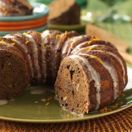 Zucchini Chocolate Cake with Orange Glaze Recipe