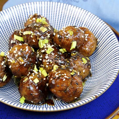 Lean Meatballs with Teriyaki Sauce
