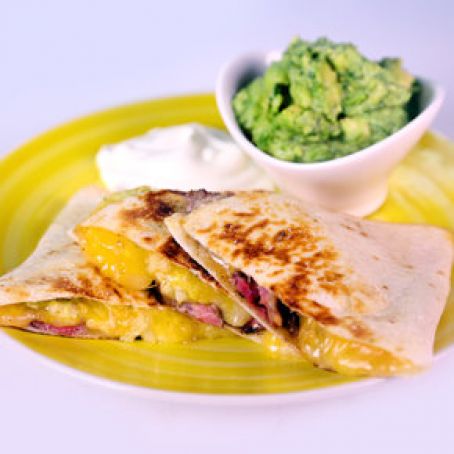 Steak Quesadilla with Salsa Verde