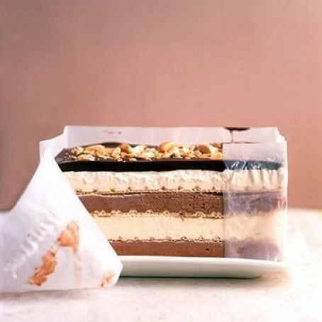 Black and White Peanut Butter Bar icecream Cake