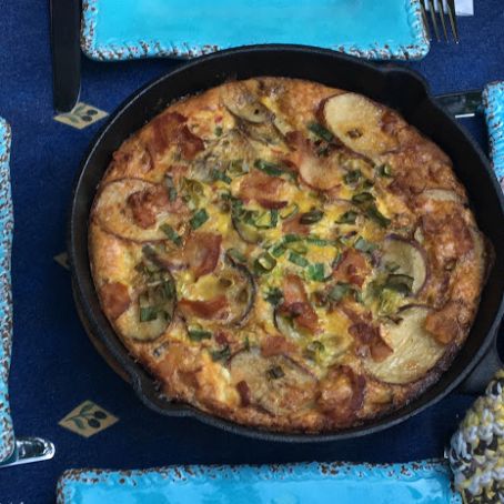 Spanish Quiche with Olives & Manchego Cheese