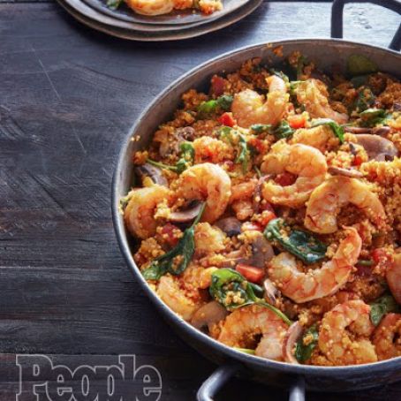 Shrimp & Quinoa Paella Recipe