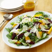 Roasted Beet Salad with Romaine and Vanilla–Citrus Vinaigrette
