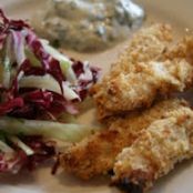 Crispy Chicken with Lemon-Basil Dip