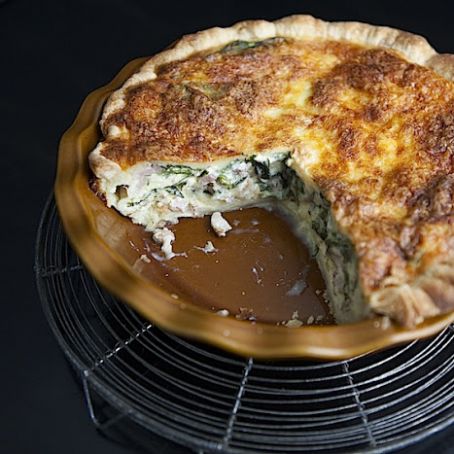 Meaty Bacon and Spinach Quiche