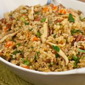 Quinoa Pilaf with Shiitake Mushrooms, Carrots & Pecans
