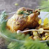 Roasted Chicken with Rosemary & Garlic Herbed Potatoes