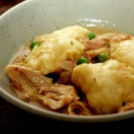 Chicken and Dumplings with Leeks and Tarragon