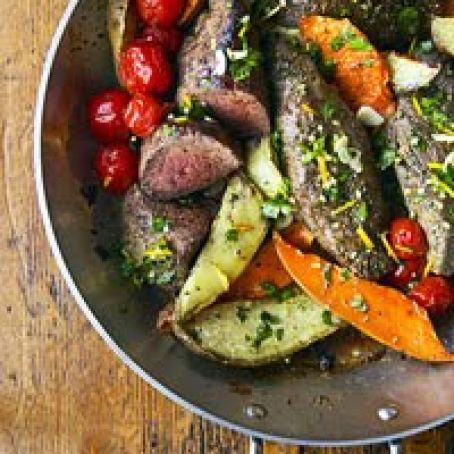 Beef and Sweet Potato Pan Roast