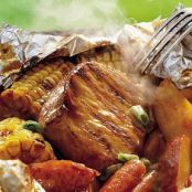 Grilled Honey-Barbecue Pork Foil Packs