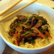 Steakhouse Onion Beef & Pepper Stir Fry Recipe