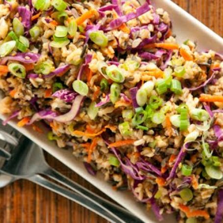 Veg:  Miso-Ginger Wild Rice with Carrots and Cabbage