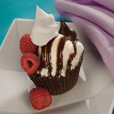 Chocolate Cup Brownie Sundae