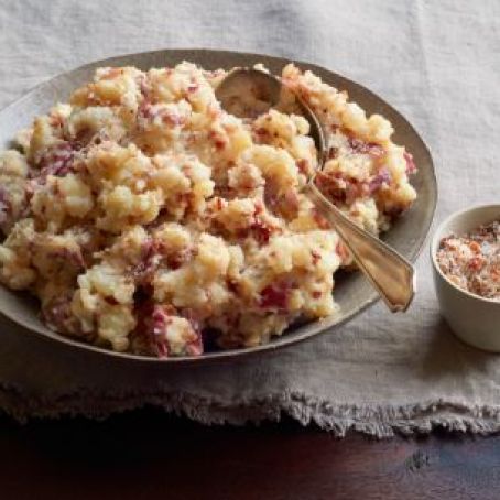 Smashed Potatoes with Bacon Salt