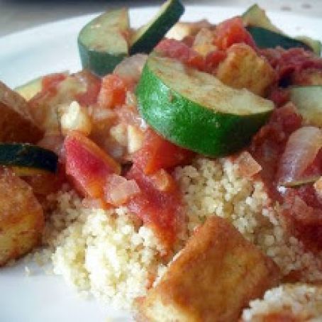 Moroccan Tofu w/ Cinnamon Toasted Couscous