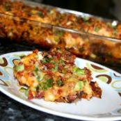 Loaded Potato & Buffalo Chicken Casserole