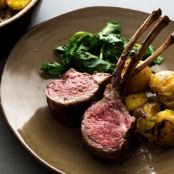 Rosemary Rack of Lamb With Crushed Potatoes