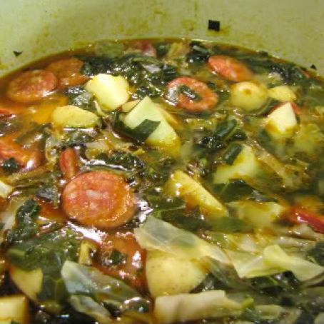 Portuguese Green Soup (Caldo Verde)
