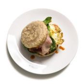 Egg Sandwich with Ham and Spinach