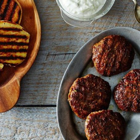 Pistachio Lamb Burger with Tzatziki
