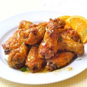 Oven Baked Southern Fried Chicken Wings with Orange Honey Drizzle