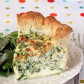 Cheesy Spinach & Bacon Puff Pastry Quiche