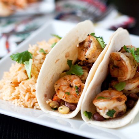 Chipotle Lime Grilled Shrimp with Corn & Black Bean Salsa