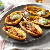 Bacon Cheddar Potato Skins Recipe