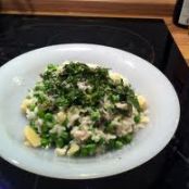Spring Pea Risotto with Mint Gremolata and Parmesan Crisps