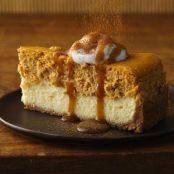 Pumpkin Cheesecake with Caramel Sauce