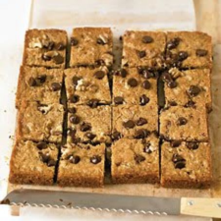 Blondies with Chocolate Chips and Walnuts