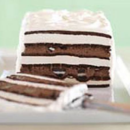 Oreo and Fudge Ice Cream Cake