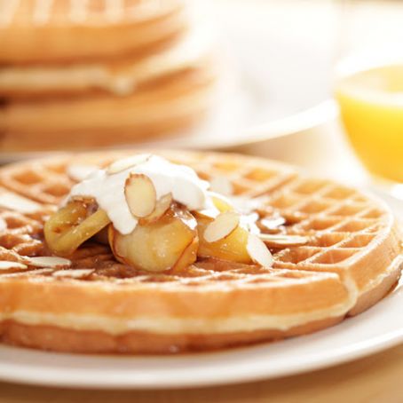 Caramel-Cinnamon Apple Waffles