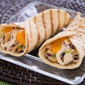 Grilled Cashew Chicken Wraps