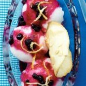 Blueberry Sundae with Lemon Gelato