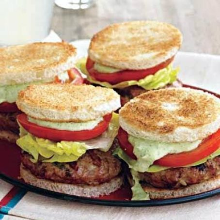 Meals (Club Burger Sliders with Avocado-Ranch Dressing)