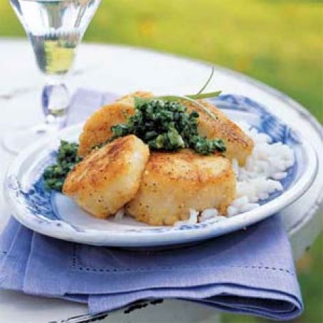 Polenta Crusted Scallops